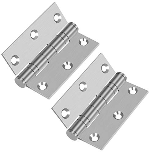 Commercial and Residential 3‘’x 2.4‘’ 304 Stainless Steel Door Hinge with 2 Ball Bearing-2pack