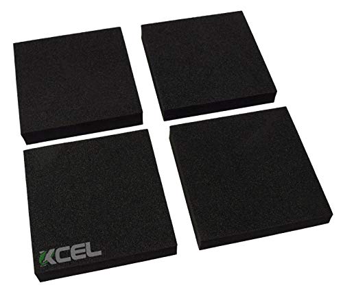 XCEL Lightweight Foam Rubber Anti Vibration Acoustic Pads 6' x 6' x 1' (4 Pack)