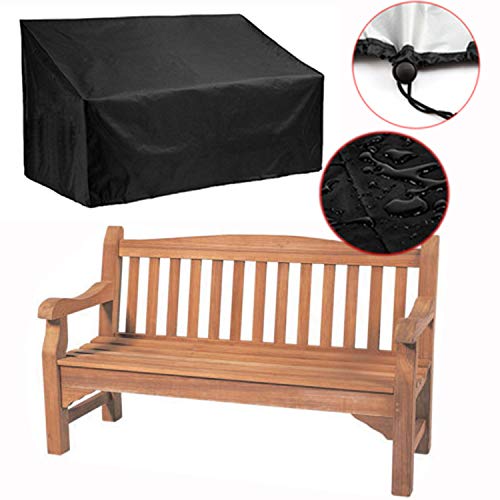 Silvotek 2 Seater Garden Bench Cover – Waterproof Outdoor Bench Cover with Durable 210D Oxford Material+ Extra PVC Coating, Patio Bench Cover - 53' L x 26' W x 35' H