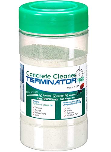 Terminator-HSD Eco-Friendly Bio-Remediates and Removes Oil & Grease Stains on Concrete and Asphalt Driveways, Garages, Pavers, Patios, Parking Lots, Streets and Warehouses(10 Oz)