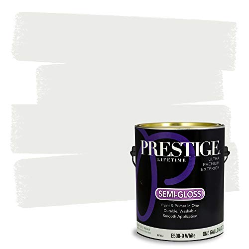 Prestige Exterior Paint and Primer In One, 1-Gallon, Semi-Gloss, White