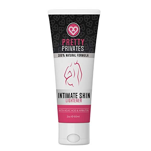 Intimate Lightening Cream - Pretty Privates - Natural Skin Bleaching for Private Parts, Underarm, Body, Face, Intimate and Sensitive Areas - Whitening with Kojic Acid + Niacinamide + Arbutin (2oz)