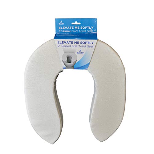 Blue Jay ‘Elevate Me Softly’ - Toilet Seat Cushion Riser or Lift Bathroom Accessory to Accommodate Elderly / Disabled │Lightweight, Portable, Adjustable hook and loop for Easy Fit │Size: 14' x 16' x 2