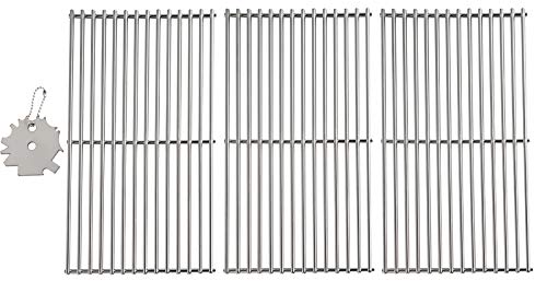 PETKAO 3PCS 19 1/4' Stainless Steel Wire Cooking Grid Grate Replacement for Select Gas Grill Models by Brinkmann, Charmglow 720-0234,720-0289,Costco,Jenn Air, Members, Nexgrill,Perfect Flame,SAMS Club