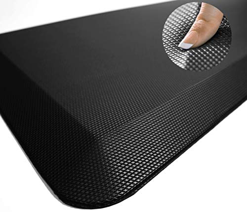 Anti Fatigue Comfort Floor Mat by Sky Mats -Commercial Grade Quality Perfect for Standup Desks, Kitchens, and Garages - Relieves Foot, Knee, and Back Pain (20x39x3/4-Inch, Black)