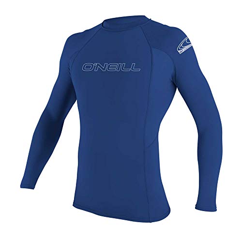 O'Neill Wetsuits Men's O'Neill Basic Skins UPF 50+ Long Sleeve Rash Guard, Pacific, M