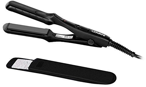 Mini Portable Flat Iron Tourmaline Ceramic Dual Voltage Travel Iron for Worldwide Use LED Indicator LOVANI Hair Straightener (Ceramic Mini)