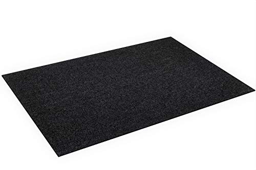 BBQ Grill Splatter Mat for Gas Electric Oven & Smokers - Absorbent Grill Pad Washable Floor Mat Protects Deck and Patio from Grease Splatter (30'' x 48'', Black) Plus Reusable Cleaning Cloths(2)