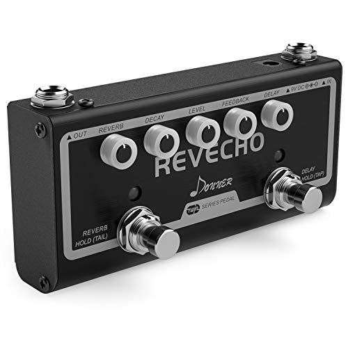 Donner Revecho Guitar Effect Pedal 2 Mode Delay and Reverb Effects Pedal