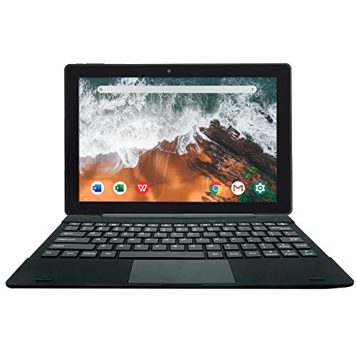 Simbans TangoTab 10 Inch Tablet and Keyboard 2-in-1 Laptop, 4 GB RAM, 64 GB Disk, Android 10, Mini-HDMI, Micro-USB, USB-A, Inbuilt GPS, Dual WiFi, Bluetooth Computer PC -TX4L