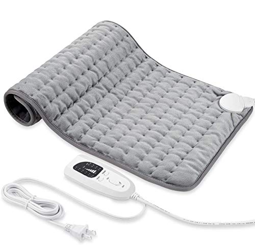 Heating Pad, Electric Heat Pad for Back Pain and Cramps Relief - Electric Fast Heat Pad with 6 Heat Settings -Auto Shut Off- Machine Washable 12' x 24