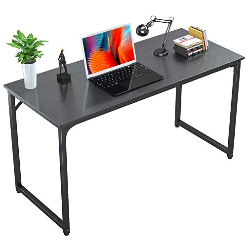 Foxemart Writing Computer Desk Modern Sturdy Office Desk PC Laptop Notebook Study Table for Home Office Workstation, Black