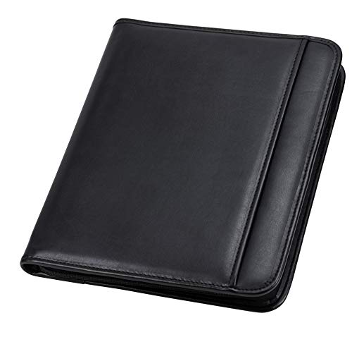 Samsill Professional Padfolio – Resume Portfolio / Business Portfolio with Secure Zippered Closure, 10.1 Inch Tablet Sleeve, 8.5 x11 Writing Pad, Black