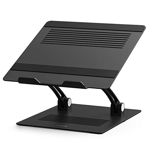 Besign LS09 Aluminum Laptop Stand, Ergonomic Adjustable Notebook Stand, Riser Holder Computer Stand Compatible with MacBook Air Pro, Dell, HP, Lenovo More 10-15.6' Laptops, Black