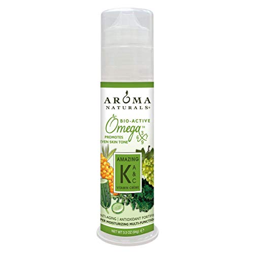 Aroma Naturals Vitamin K plus A and C Omega-X Moisturizing Vitamin Cream, 3.3 Ounce