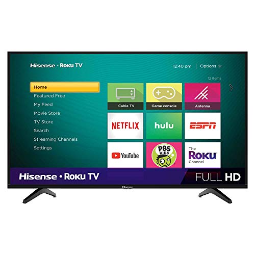 Hisense 43-Inch Class H4 Series LED Roku Smart TV with Alexa Compatibility (43H4F, 2020 Model)