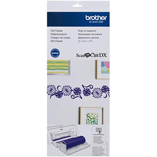Brother ScanNCut DX Vinyl Roll Feeder CADXRF1, Mat-less Cutting for Wall Decals and Large Stickers, Includes Base Attachment, Holder and Trimmer