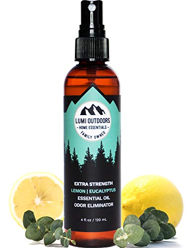 Natural Shoe Deodorizer Spray, Foot Odor Eliminator and Air Freshener - Organic Lemongrass, Mint, Tea Tree Essential Oils