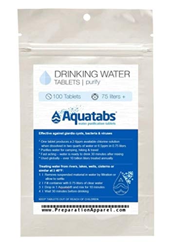 Aquatabs 100 Pack - World's #1 Water Purification Tablets