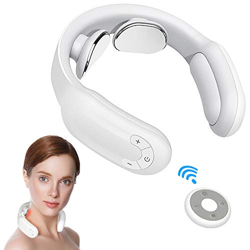 Neck Massager, Intelligent Neck Shoulder Massager Portable Heat Cordless Neck Massage, 3 Modes 15 Intensity Levels Electric Massage Equipment Use at Home Office Outdoor Car