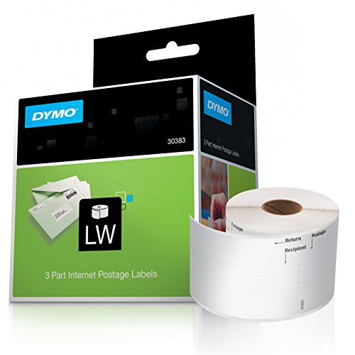 DYMO LW 3-Part Internet Postage Labels for LabelWriter Label Printers, White, 2-1/4'' x 7'', 1 roll of 150 (30383)
