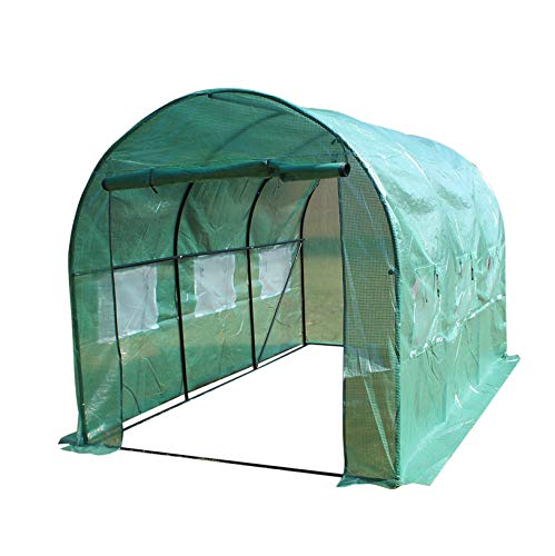 Six bears Gardening Accessory/Heavy Duty Greenhouse/Plant Gardening Dome Greenhouse Tent Walk-in Greenhouse Tunnel Tent / 12′ x 7′ x 7′ / Green