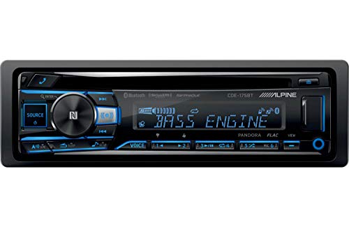 Alpine CDE-175BT, Single-Din CD Car Stereo W/Bluetooth, USB & Auxiliary Input (Replaces CDE-163BT)