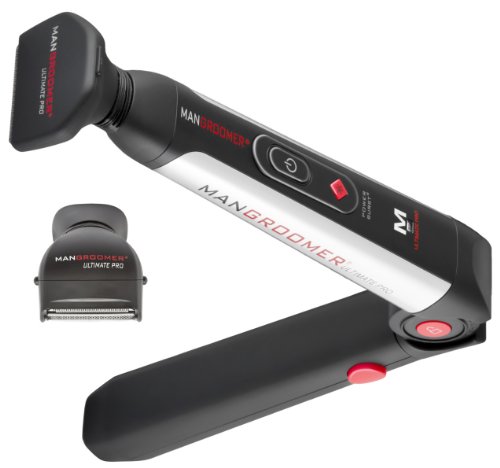 MANGROOMER Ultimate Pro Back Shaver with 2 Shock Absorber Flex Heads, Power Hinge, Extreme Reach Handle and Power Burst