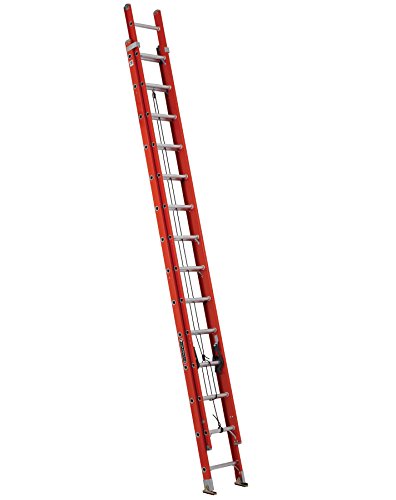 Louisville Ladder Fiberglass Extension Ladder, 28 feet, 300-pound duty rating, Type IA, FE3228,Orange