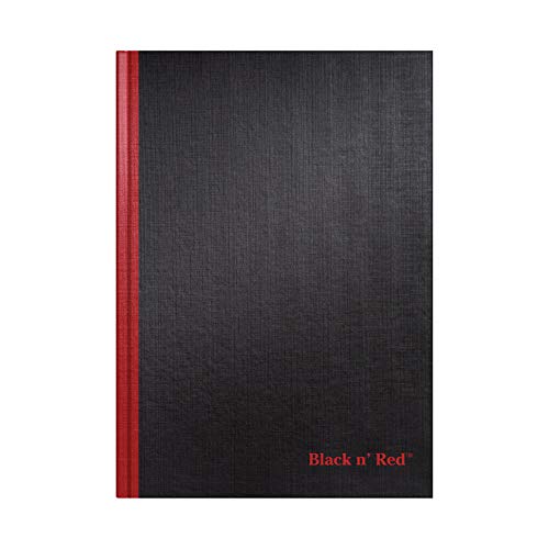 Black n' Red Hardcover Notebook, Casebound, Large, Black, 96 Ruled Sheets, Pack of 1 (D66174)