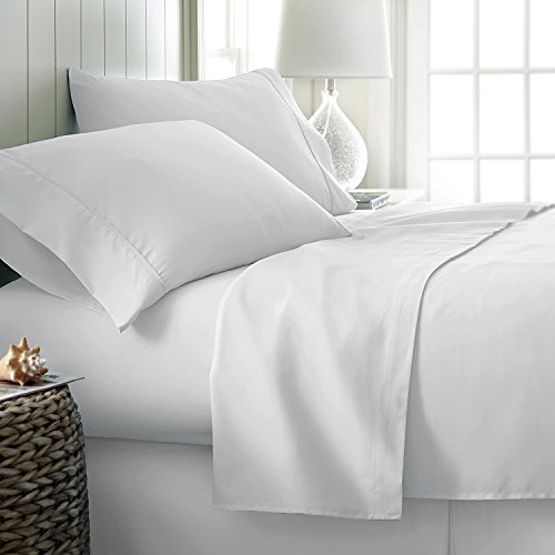 1000 Thread Count 100% Long Staple Egyptian Pure Cotton – Sateen Weave, Set of 2 Queen Silky Soft & Smooth White Pillow Cases