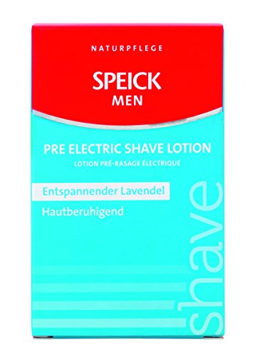 Speick Men Pre Electric Shave Lotion with Relaxing Lavender Oil and a Blend of Essential Oils, Natural Vegan Skin Care, 3.4 Fluid Ounces