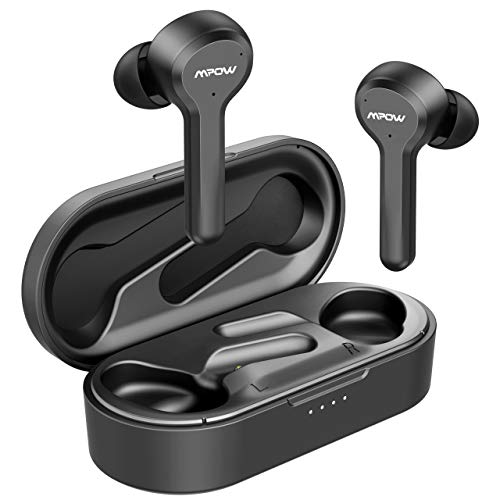 Wireless Earbuds,Mpow M9 4-mic Noise Cancelling CVC 8.0 True Wireless Bluetooth 5.0 Earphones in-Ear,Touch Control Stereo Bass Sport Headphones,40H Playing Time/USB-C/IPX8 Waterproof,Three modos,Black