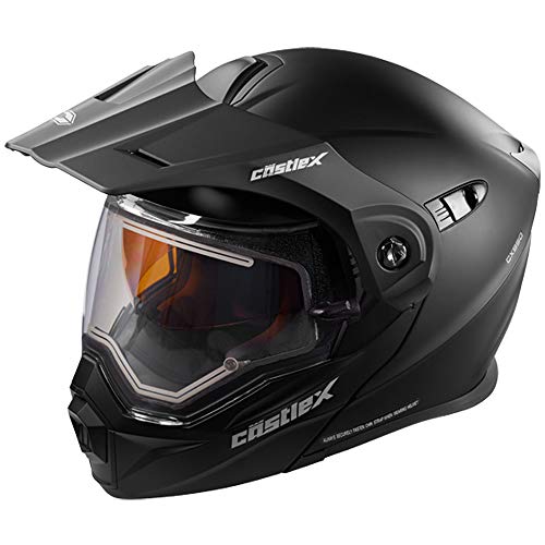 Castle X EXO-CX950 Electric Modular Snowmobile Helmet - Solid Matte Black - LRG
