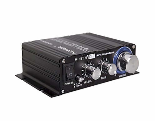 Kinter K2020A+ Limited Edition Original Tripath TA2020-020 Class-T Hi-Fi Audio Mini Amplifier with 12V 5A Power Supply Black