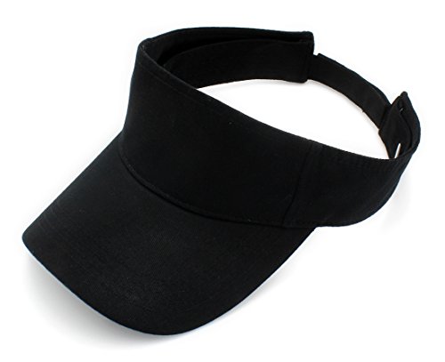 Top Level Sun Sports Visor Men Women - One Size Cap Hat, BLK