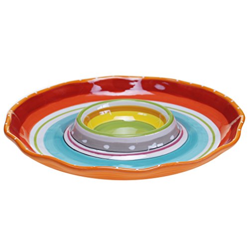 Certified International Mariachi Chip and Dip Serving Set, 13.5', Multicolor