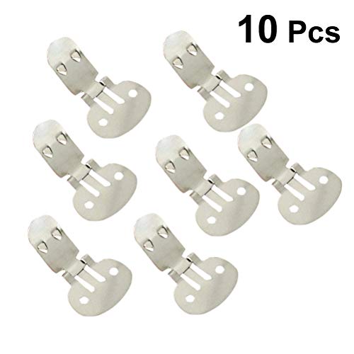 SUPVOX 10pcs Stainless Steel Blank Shoe Clips DIY Crafts Findings Accessories (32mm x 20mm)