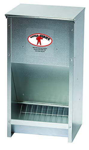 Little Giant Large Steel Poultry Feeder Galvanized High Capacity Poultry Feeder, 25 lbs (Item No. 171267)