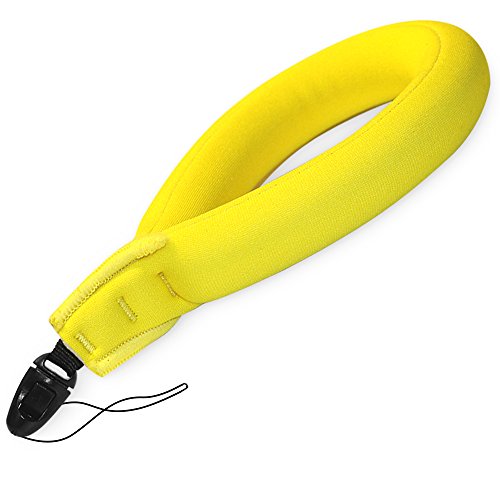 Waterproof Camera Float , Waterproof Float Strap for Underwater Camera and Waterproof Life Pouch Case - Universal Floating Wristband/Hand Grip Lanyard Works with GoPro, Nikon, Canon, Sony,Pentax,Camcorders,Panasonic, Keys and Sunglass -[ Yellow]