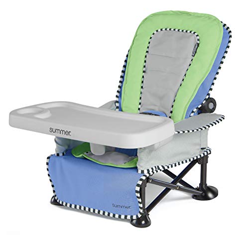 Summer Pop ‘n Sit SE Recline Lounger, Sweet Life Edition, Blue Raspberry Color – Baby Lounger for Indoor/Outdoor Use, Grows with Baby and Can be a Floor and Booster Seat– Fast, Easy and Compact Fold