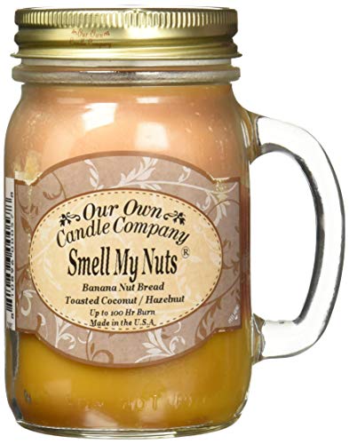 Our Own Candle Company Smell My Nuts Scented 13 oz Mason Jar Candle - Made in the USA