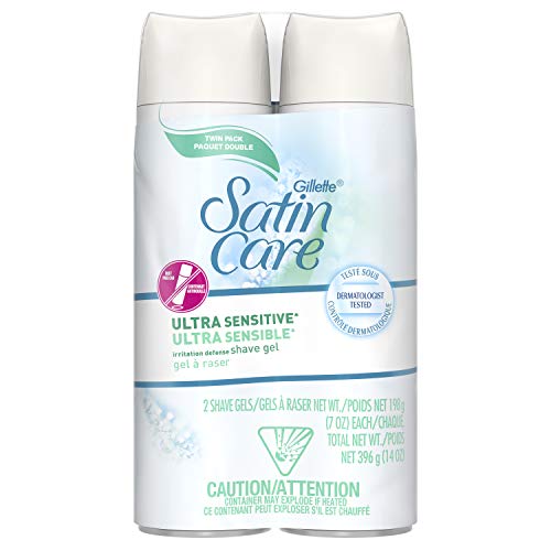Satin Care Ultra Sensitive Shave Gel twin pack, 14oz