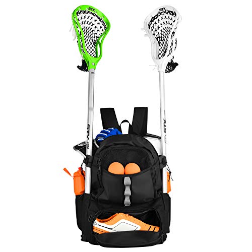 ERANT Lacrosse Bag Backpack – Lacrosse Bags for Boys – Girls Lacrosse Backpack with Stick Holder – Lacrosse Bags for Girls – Field Hockey Bags – Lacrosse Stick Bag – Lax Backpack – Lacrosse Bag Youth