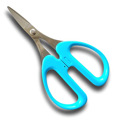 ALLEX Ostomy Scissors Curved Blunt Blade Tips, Colostomy Bags and Ileostomy Stoma Supplies Cut Tool for Fit Body(Blue)