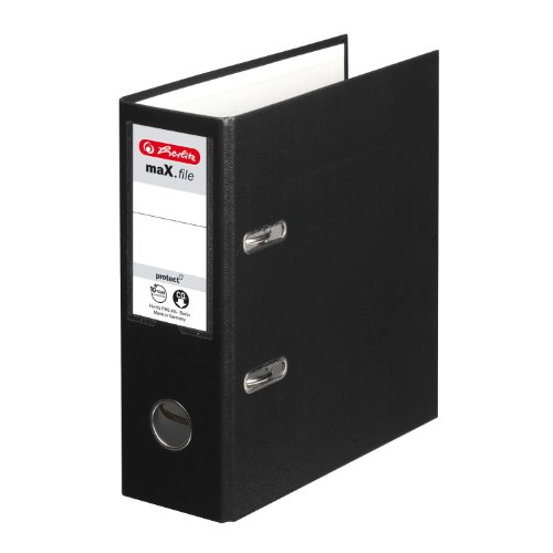 Herlitz max.File Protect A5 Upright Lever Arch File - Black