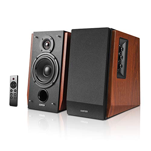 Edifier R1700BTs Active Bookshelf Speakers - Bluetooth v5.0, 2.0 Wireless Near Field Studio Monitor Speaker - 66w RMS with Subwoofer Line Out - Wooden Enclosure