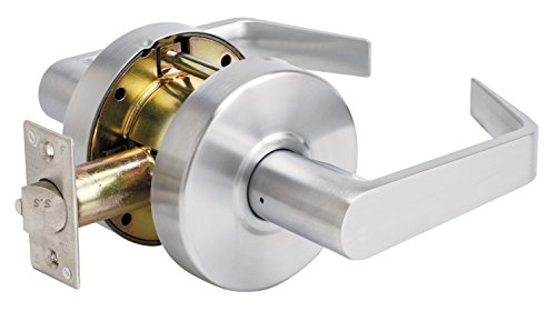 Master Lock SLCHPG26D Heavy Duty Lever Style, Grade 2 Commercial Passage Door Lock, Brushed Chrome/Chrome