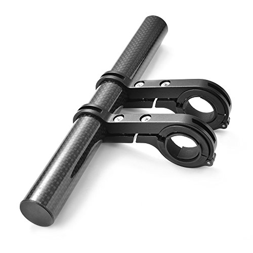 XCSOURCE Bike Handlebar Extender Lamp Light Phone Mount Holder Bracket Extension Carbon Fiber for Motorcycle E-Bike Bicycle CS493