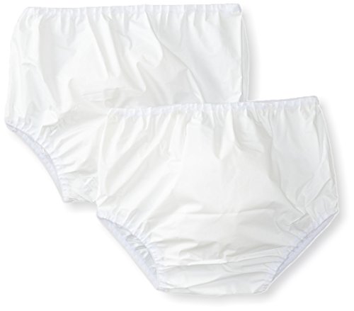 Unknown baby girls 2-pack Waterproof Pant bibs, White, 12 Months US